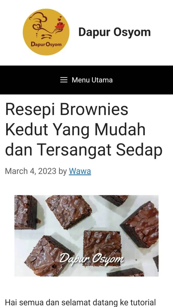 interface dapur osyom